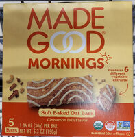 ORGANIC SOFT BAKED OAT BARS cinnamon bun