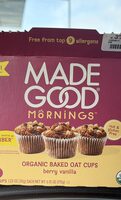 Organic Baked Oat Cups Berry Vanilla