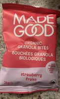 Bouchées granola biologiques fraise