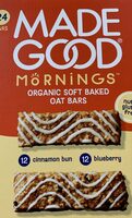 Organic Soft Baked Oat Bars cinnamon bun