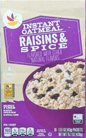 Ahold, instant oatmeal, raisins & spice