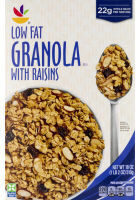 Low fat granola with raisins