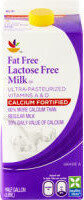 Fat free lactose free calcium fortified milk