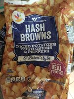 Hash Browns, diced potatoes with onions and peppers