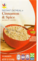 Cinnamon & spice instant oatmeal