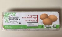 Organic cage free large grade a fresh brown eggs