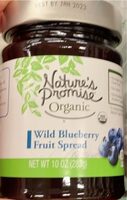 Organic wild blueberry fruit spread