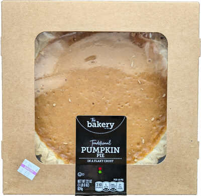 Stop & Shop The Bakery Traditional Pumpkin Pie 8 Inch