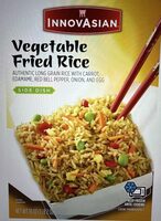 Seasoned long grain rice with carrots, edamame, red bell pepper, onion, and scrambled eggs vegetable fried rice, vegetable