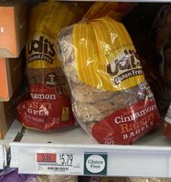 Udi's gluten free, soft & chewy bagels, cinnamon raisin