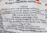 Habanero cooked potato chips