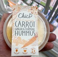Carrot, ginger & turmeric hummus