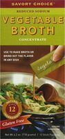 Liquid reduced sodium vegetable broth concentrate
