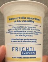 Yaourt du marché à la vanille