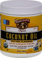 Organic butter flavored coconut oil