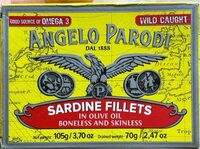 Sardine fillets in olive oil boneless and skinless