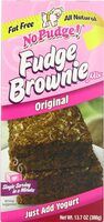 No pudge fat free fudge brownie mix original