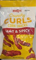 Hot crunchy curls corn snack