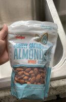 Lightly salted whole roasted almonds with sea salt