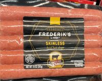 Skinless beef hot dogs