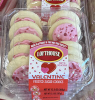 Valentine frosted sugar cookies