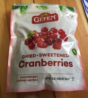 Dried sweetened cranberries