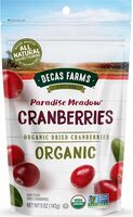 Organic premium sweetened dried cranberries