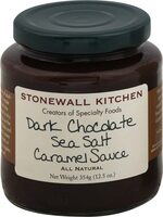 Dark chocolate sea salt caramel sauce