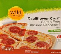 Cauliflower crust uncured pepperoni pizza