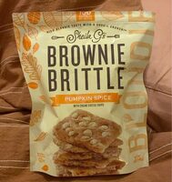 G brownie brittle pumpkin spice with cream cheese chips