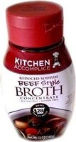 Reduced sodium beef broth concentrate