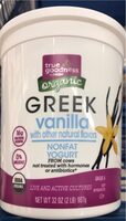 Greek Vanilla lowfat yogurt