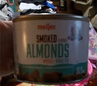 Whole roasted smoked flavored almonds