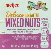 Deluxe unsalted mixed nuts