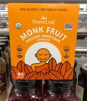 Monk Fruit Organic Sweetener Granular Packets