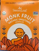 Monk Fruit Organic Sweetener Granular Packets