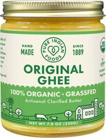 Grassfed organic ghee pure indian foods brand