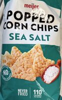 Popped corn chips