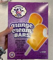 Vanilla lite ice cream with an orange sherbet shell cream bars