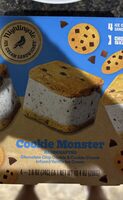 Cookie Monster ice cream sandwich