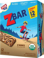 Clif kid zbar organic s'mores snack bars