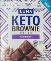 Keto Brownie Bites Walnut Fudge