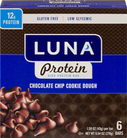 Chocolate chip cookie dough protein bar