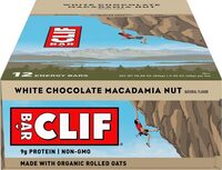 White chocolate macadamia nut energy bars