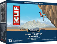 Peanut butter banana with dark chocolate energy bars