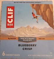 Blueberry crisp energy bars, blueberry crisp