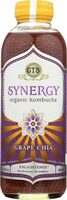 Synergy, Organic Raw Kombucha, Enlightened, Grape Chia