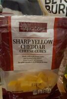 Sharp yellow cheddar cheese cubes