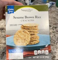 Sesame brown rice crackers