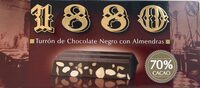 Turrón chocolate negro con almendras